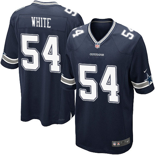 Men's Game Randy White Nike Jersey Navy Blue Home - #54 NFL Dallas Cowboys